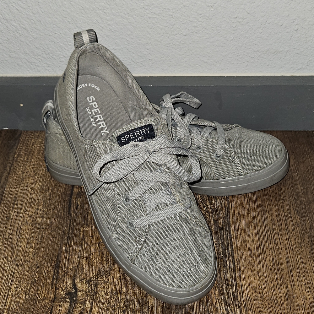 Sperry Gray Canvas Sneakers